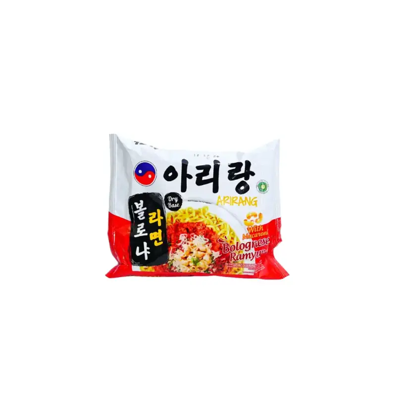 Produk makanan import mie Istana Buah Semarang - Arirang Bolognese Ramyun with Macaroni