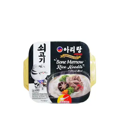 Produk makanan import mie Istana Buah Semarang - Arirang Self Cooking Box Bone Marrow Rice Noodle + Slice Beef 2