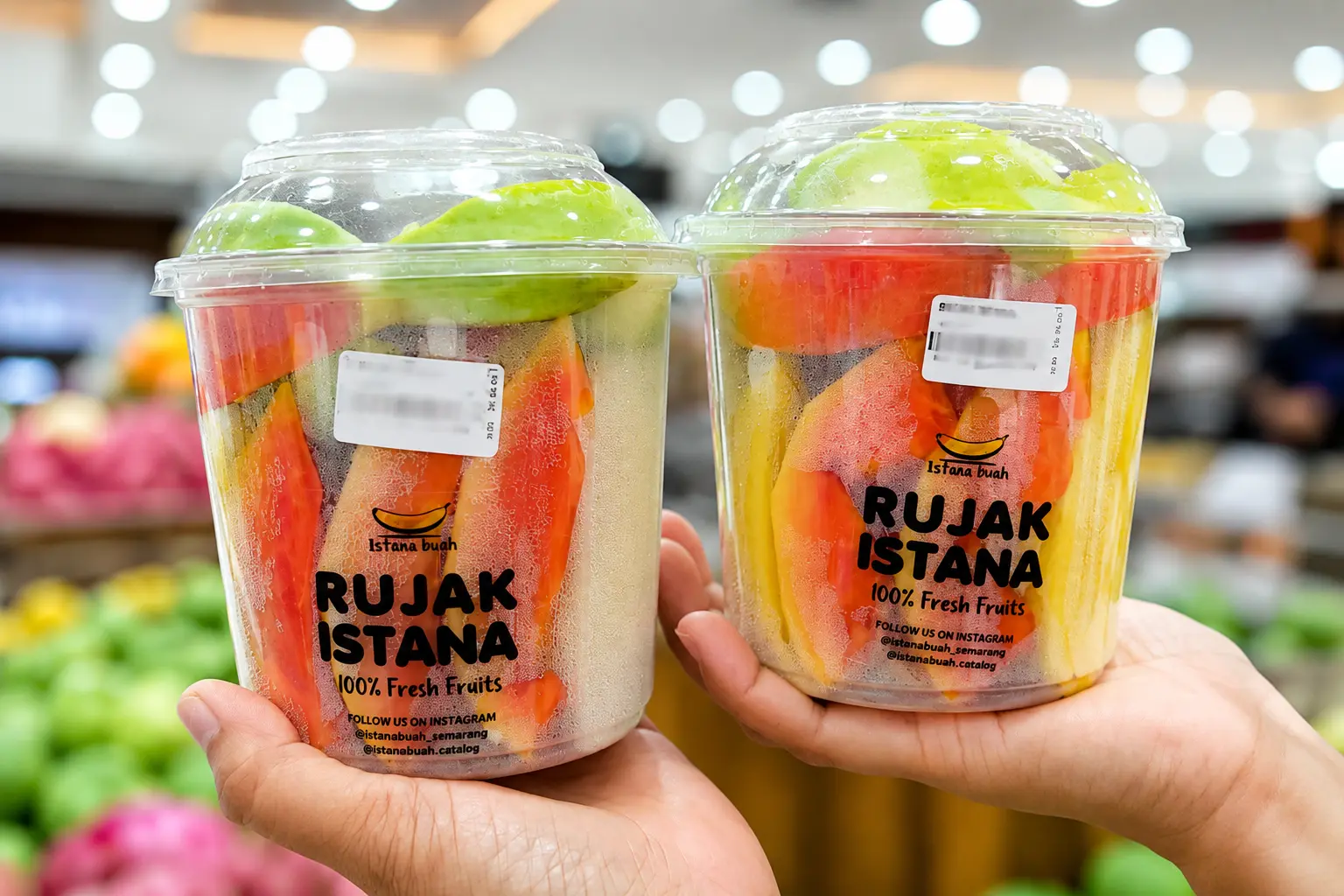 gambar buah potong segar atau rujak buah Istana Buah Semarang