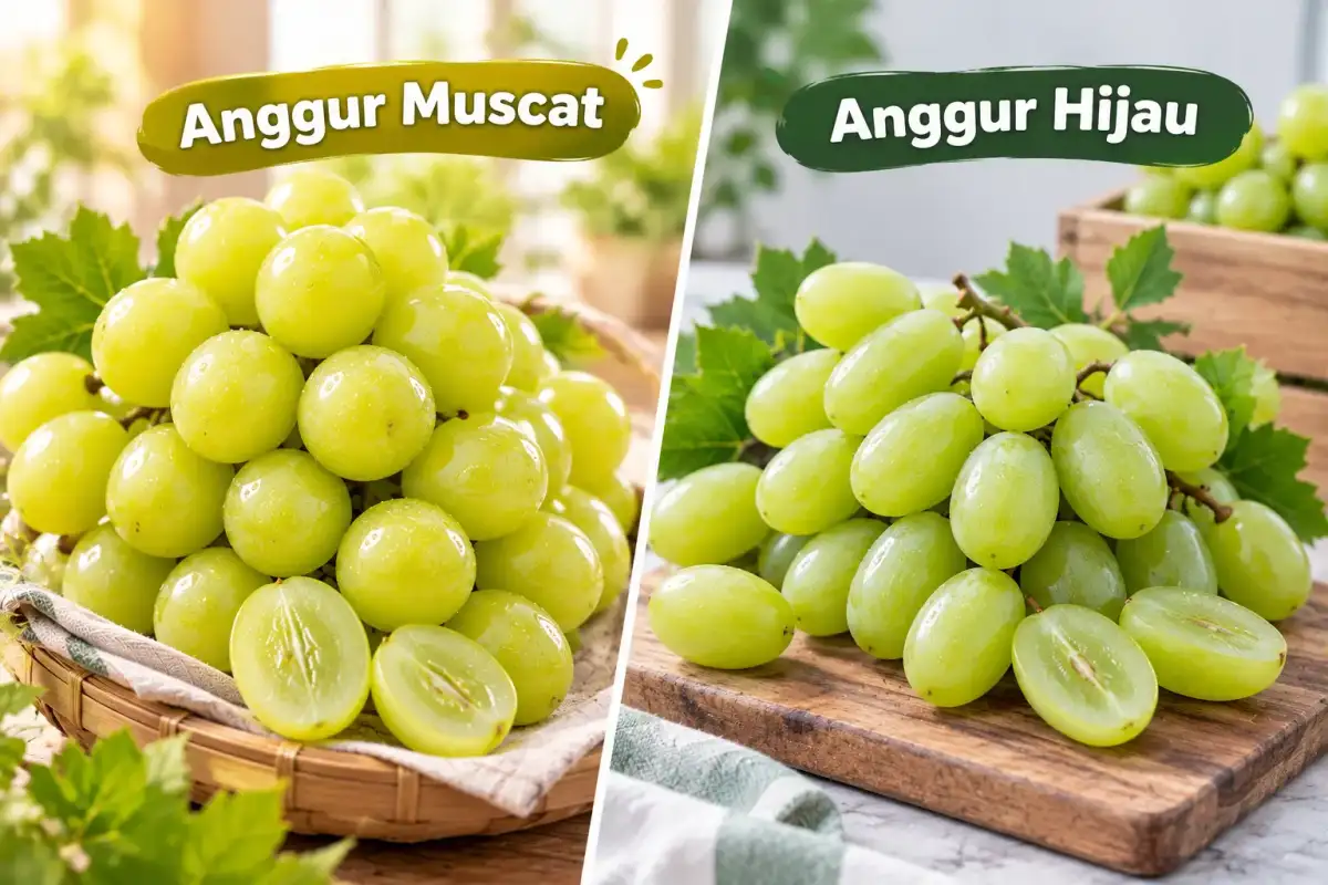 anggur muscat dan anggur hijau