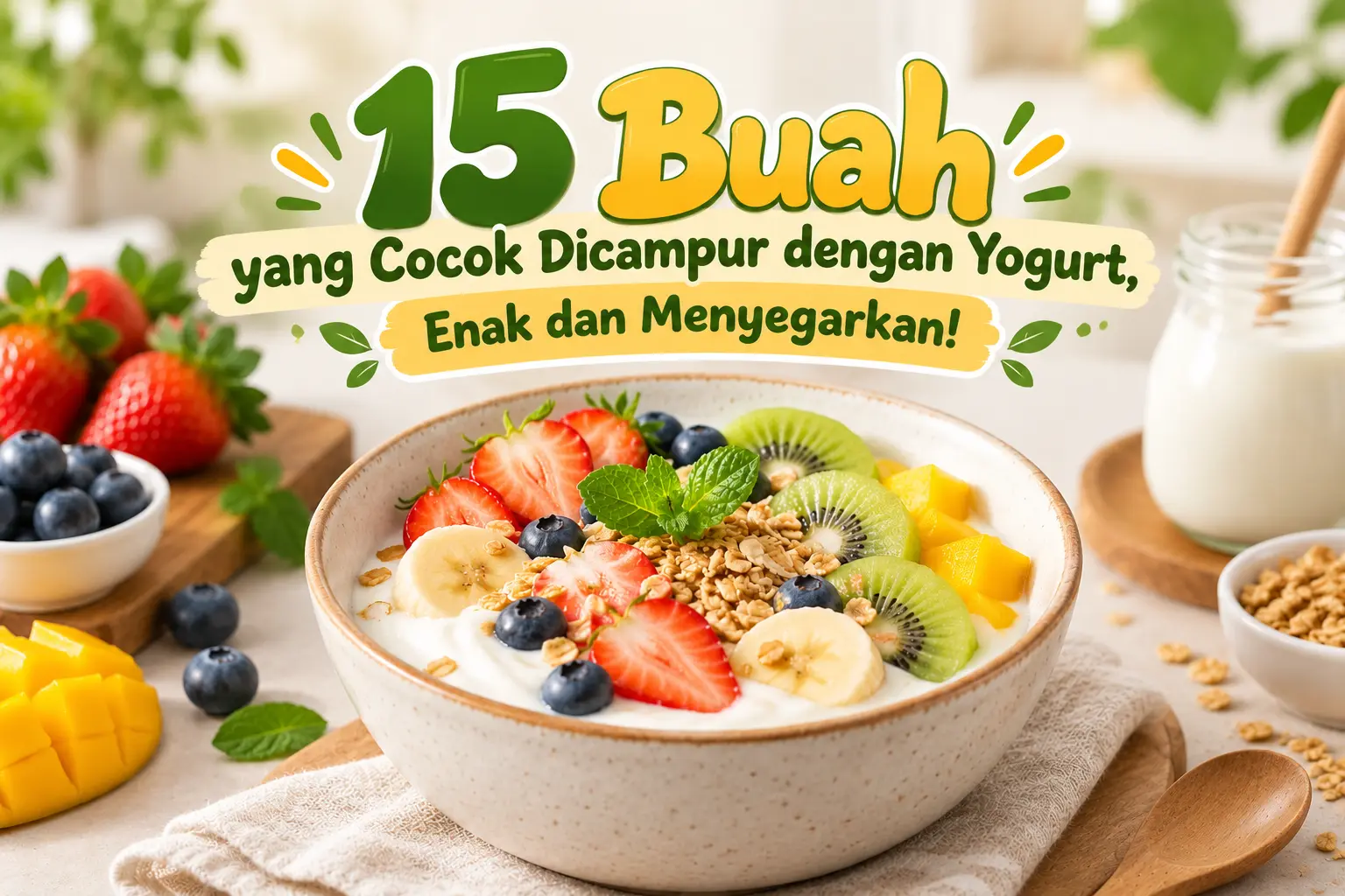 buah yang cocok dicampur dengan yogurt
