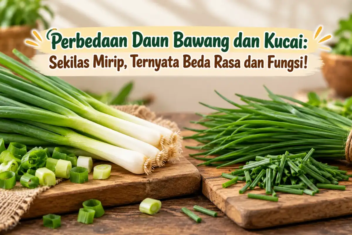 perbedaan daun bawang dan kucai