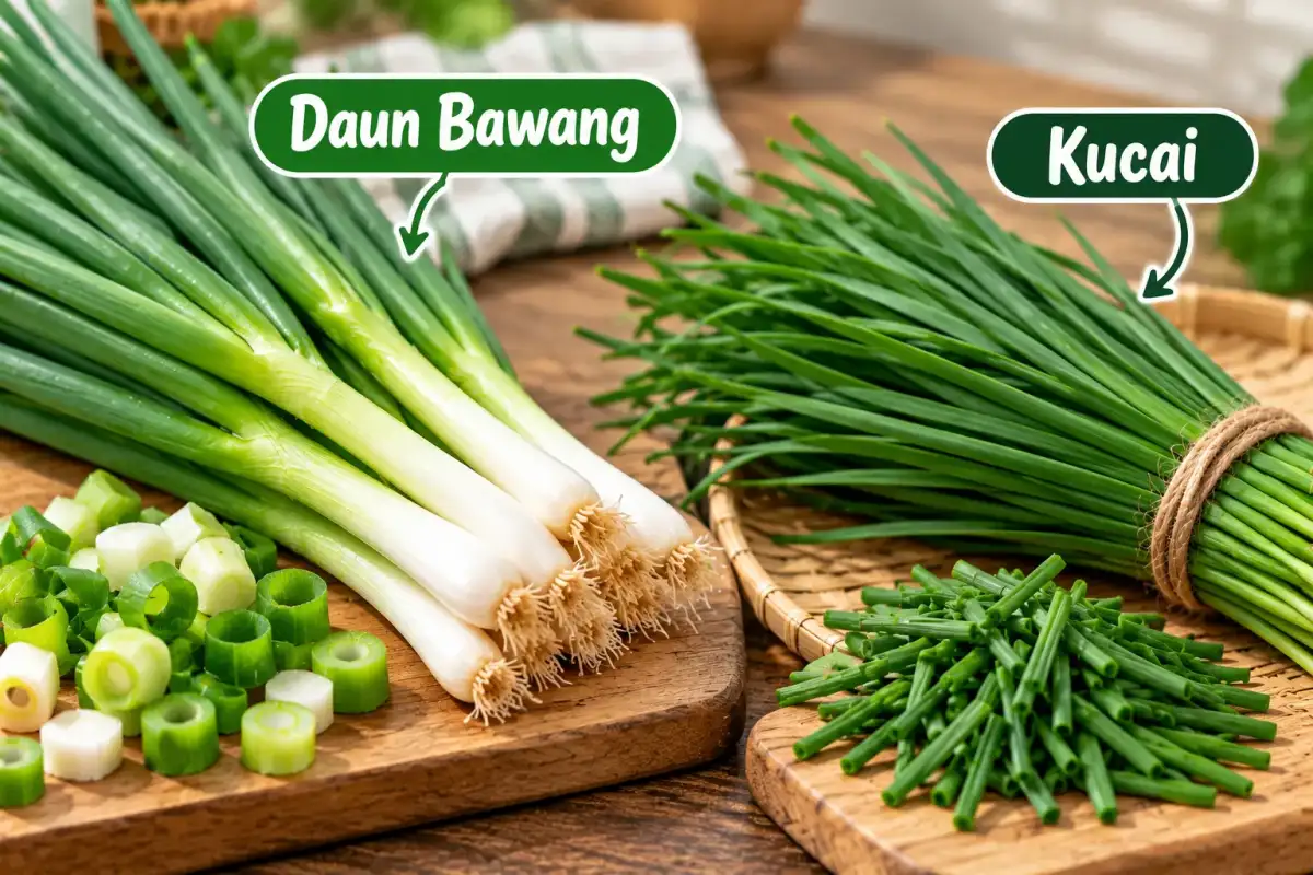 perbedaan daun bawang dan kucai yang perlu dipahami
