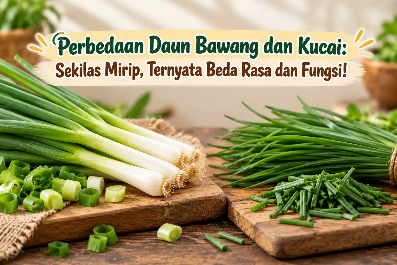 perbedaan daun bawang dan kucai